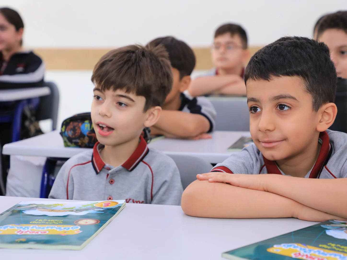 King's School students learning together in class